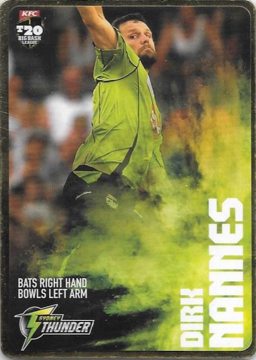 Dirk Nannes, Gold Parallel, 2014-15 Tap'n'play CA BBL 04 Cricket