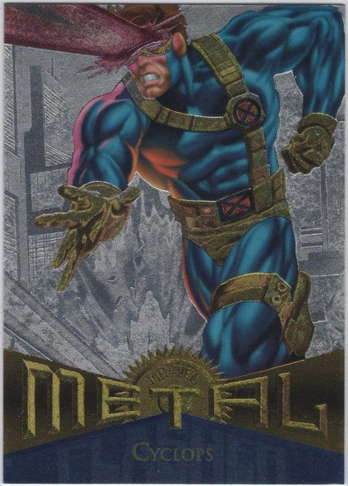 Cyclops, #91, Silver Flasher Parallel, 1995 Marvel Metal Universe