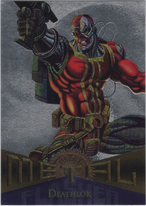 Deathlok, #29, Silver Flasher Parallel, 1995 Marvel Metal Universe