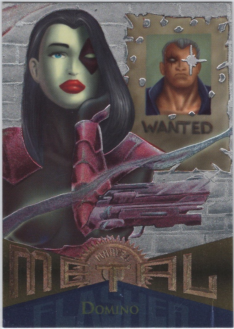 Domino, #93, Silver Flasher Parallel, 1995 Marvel Metal Universe
