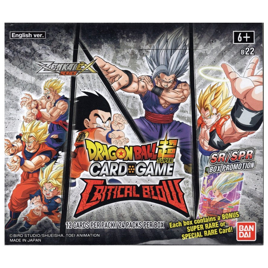 Dragon Ball Z Super Card Game Critical Blow Premium Pack Set