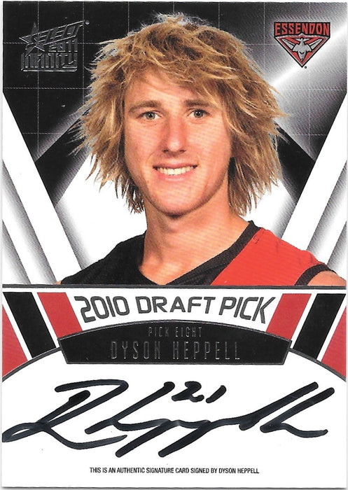 Dyson Heppell, Draft Pick Signature, 2011 Select AFL Infinity