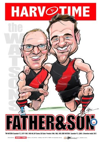 Tim & Jobe Watson, Father & Son, Harv Time Poster