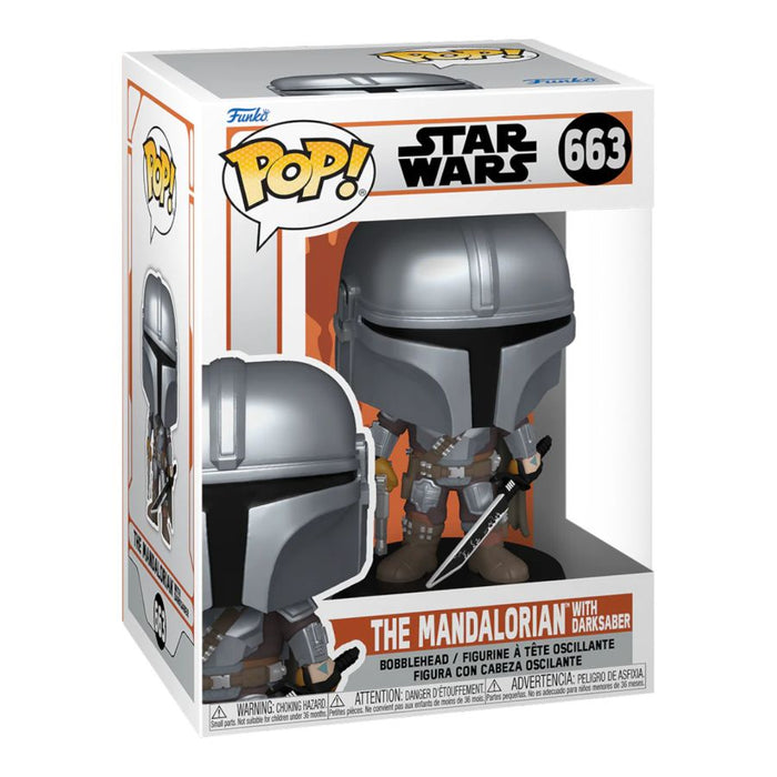 Star Wars: Mandalorian - Mandalorian with Dark Saber Pop! Vinyl