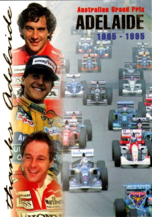 Farewell Adelaide Commemorative card, 1995 Futera F1 Australian Grand Prix