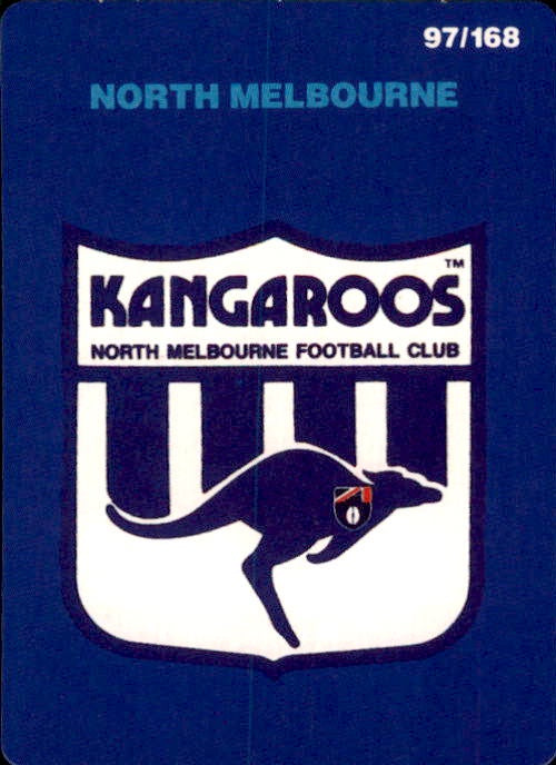 North Melbourne Kangaroos Header, 1990 Stimorol AFL