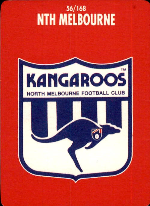 North Melbourne Kangaroos Header, 1991 Stimorol AFL