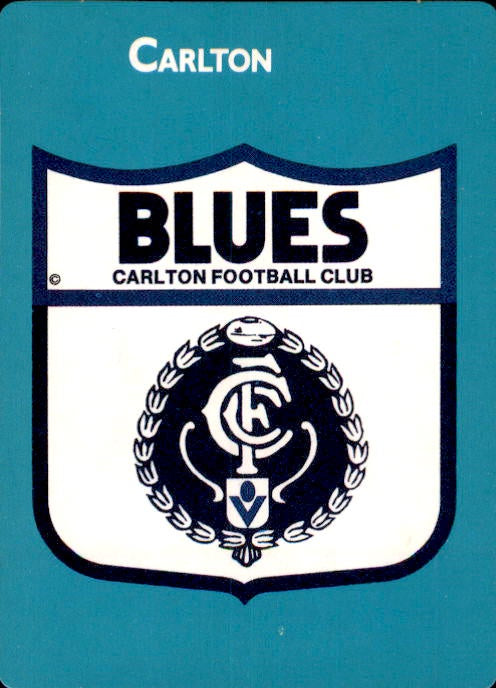 Carlton Blues Header, 1988 Scanlens VFL