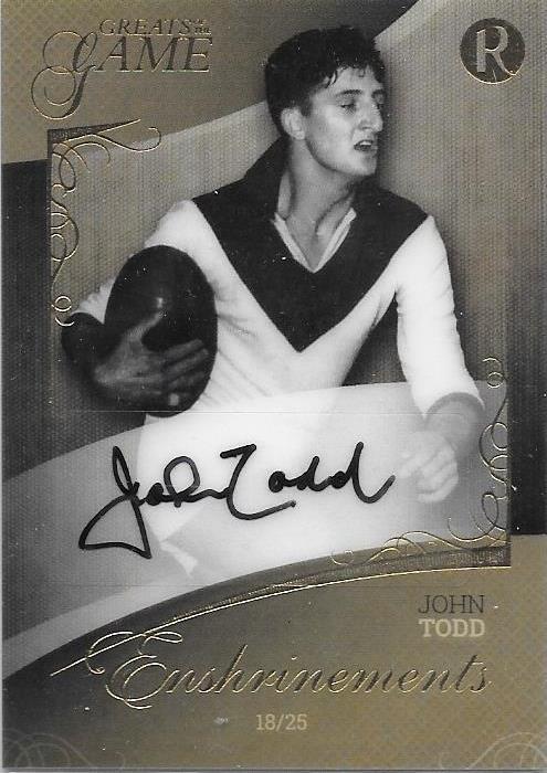 John Todd, Enshrinements, 2017 Regal Football Greats of the Game