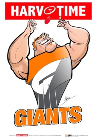 GWS Giants, Mascot Print Harv Time Poster
