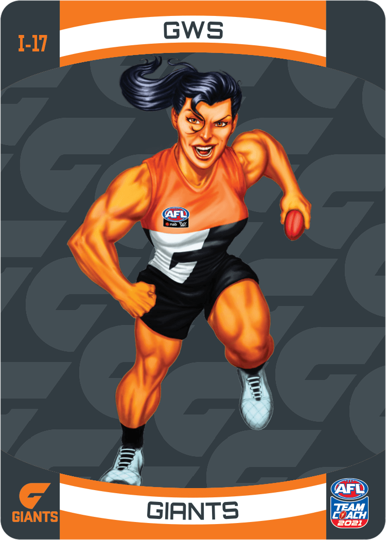 GWS Giants Mascot, 3D Icons, 2021 Teamcoach AFL