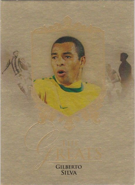 Gilberto Silva, The Greats, Gold Parallel, 2016 Futera Unique Soccer