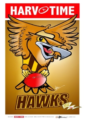 Hawthorn Hawks, Mascot Harv Time Poster