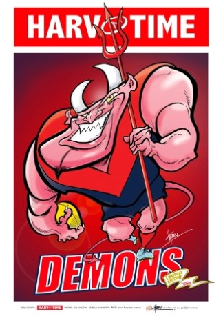 Melbourne Demons, Mascot Harv Time Poster