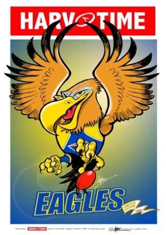West Coast Eagles, Mascot Harv Time Poster