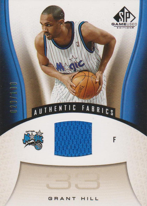 Grant Hill, Authentic Fabrics /100, 2006-07 UD SP Game Used NBA