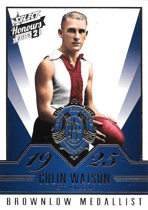 2015 Select AFL Honours 2, Brownlow Gallery Set of 50 cards