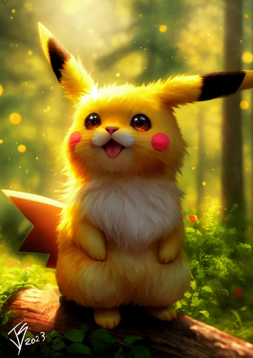 Pikachu, A3 Poster by Artist Jake Sinclair