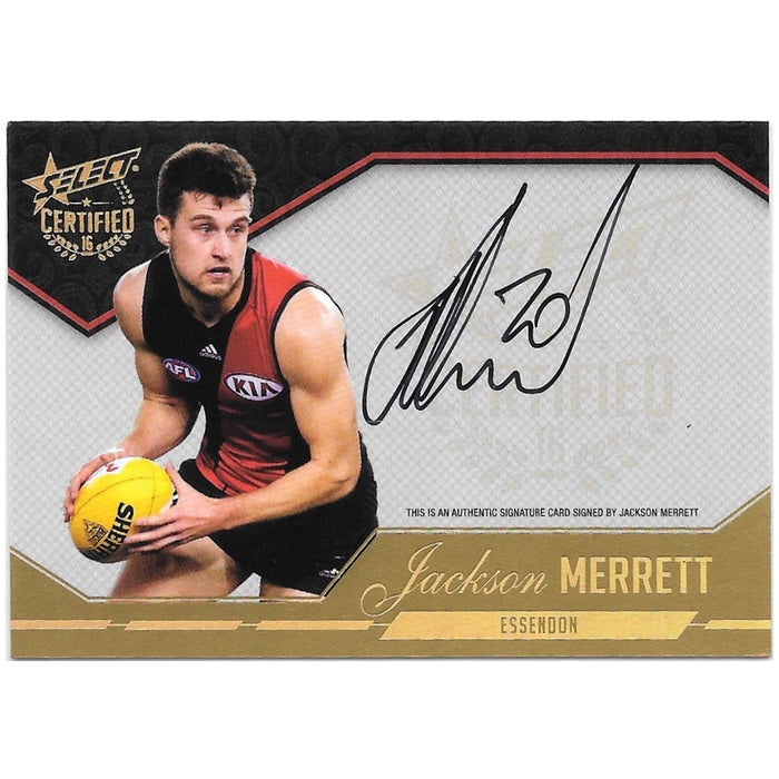 Jackson Merrett, Certified Signature, 2016 Select AFL Certified
