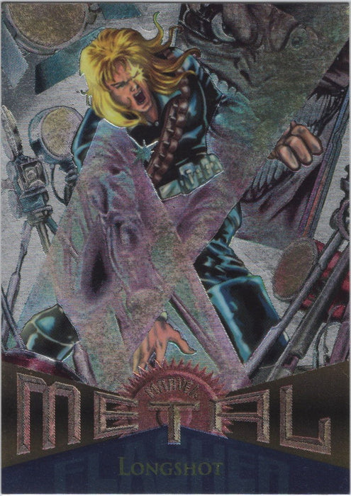Longshot, #102, Silver Flasher Parallel, 1995 Marvel Metal Universe