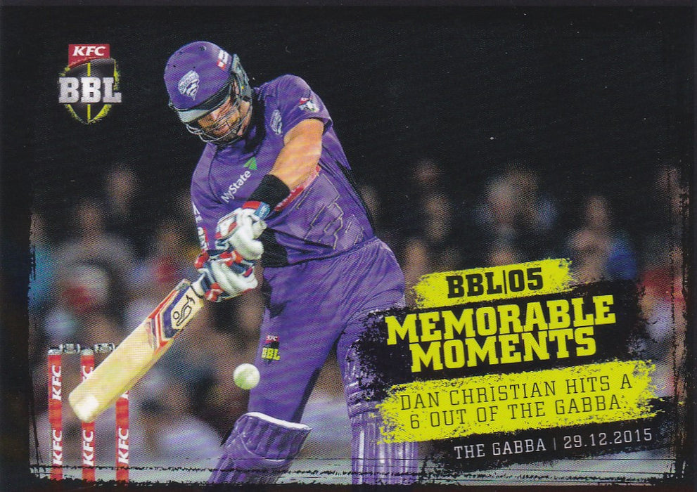 2016-17 Tap'n'play CA BBL 05 Cricket, Memorable Moments, Dan Christian, MM-06