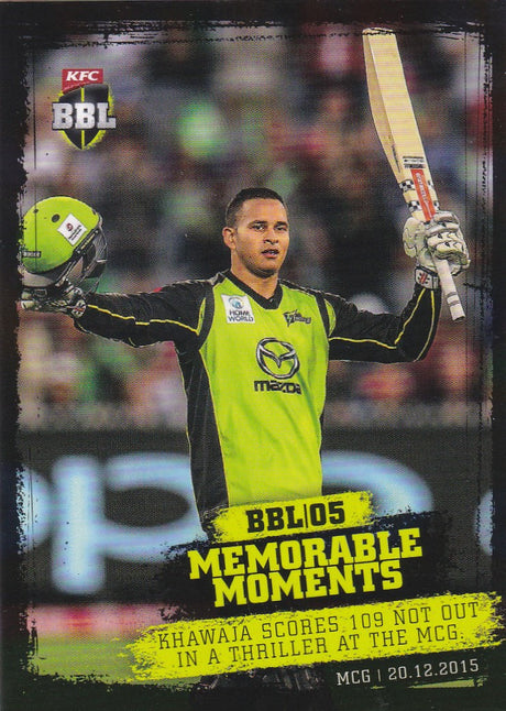 2016-17 Tap'n'play CA BBL 05 Cricket, Memorable Moments, Usman Khawaja, MM-02