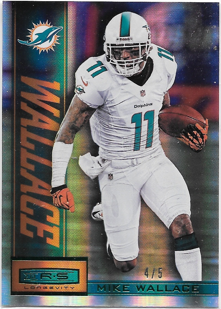 Mike Wallace, Emerald Parallel, 2013 Panini Rookies & Stars Football NFL