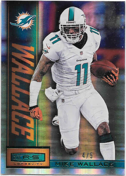 Mike Wallace, Emerald Parallel, 2013 Panini Rookies & Stars Football NFL