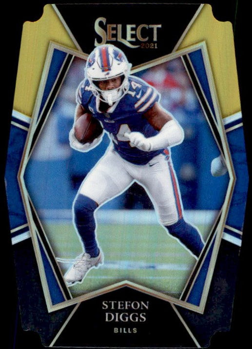 Stefon Diggs, Premier Level Die-cut Black & Gold Prizm, 2021 Panini Select Football NFL