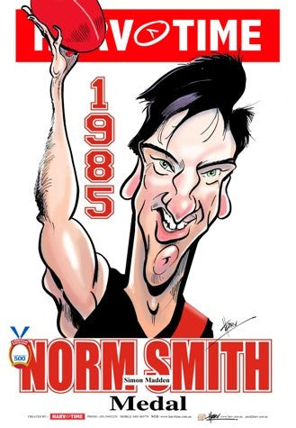 Simon Madden, 1985 Norm Smith Medal, Harv Time Poster