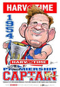 Charlie Sutton, 1954 Premiership Captain, Harv Time Poster