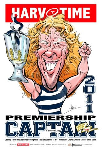 Cameron Ling, 2011 Premiership Captain, Harv Time Poster