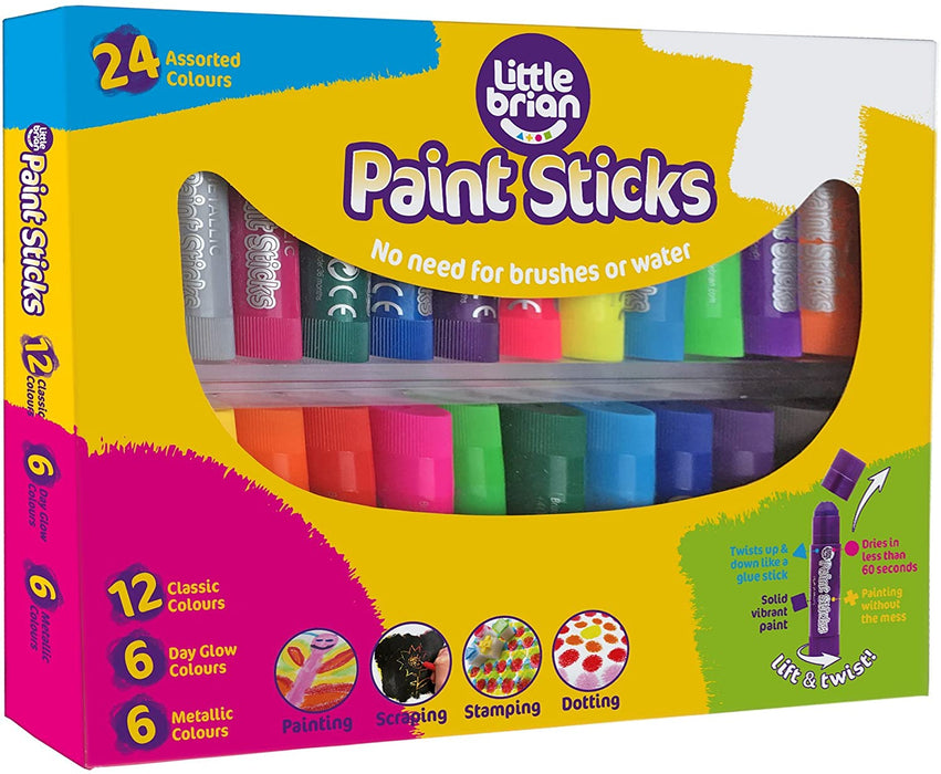 Little Brian Paint Sticks - Assorted 24 pk