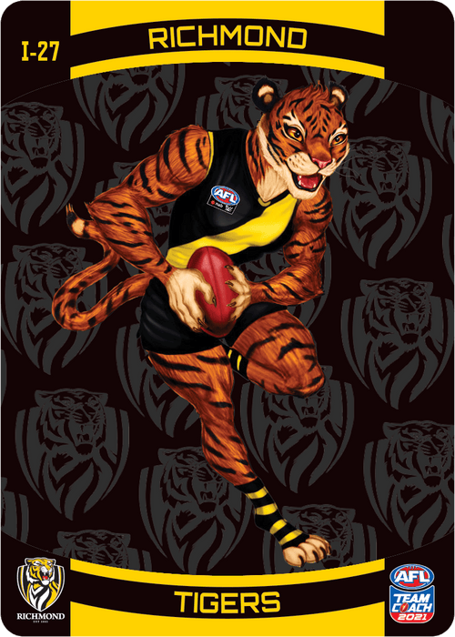 Richmond Tigers Mascot, 3D Icons, 2021 Teamcoach AFL