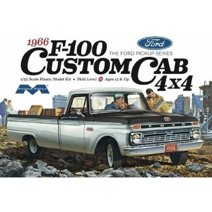 1966 Ford F100 Custom Cab 4x4, 1:25 Scale Plastic Model Kit