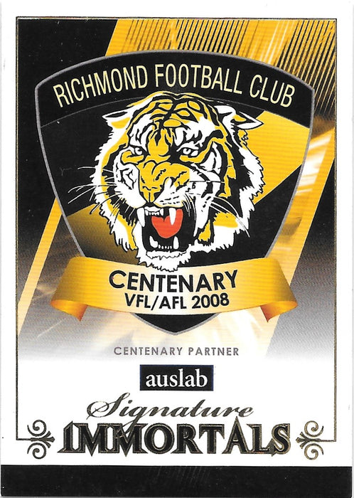 2008 Select AFL Richmond Football Club Immortals Trading Card Set (6)
