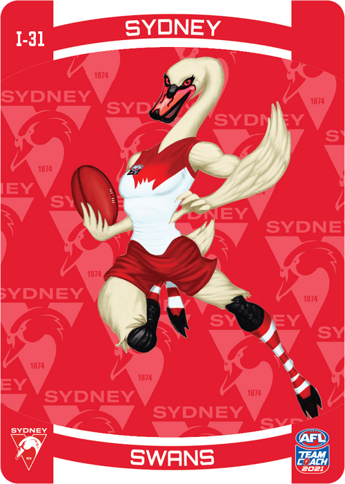 Sydney Swans Mascot, 3D Icons, 2021 Teamcoach AFL