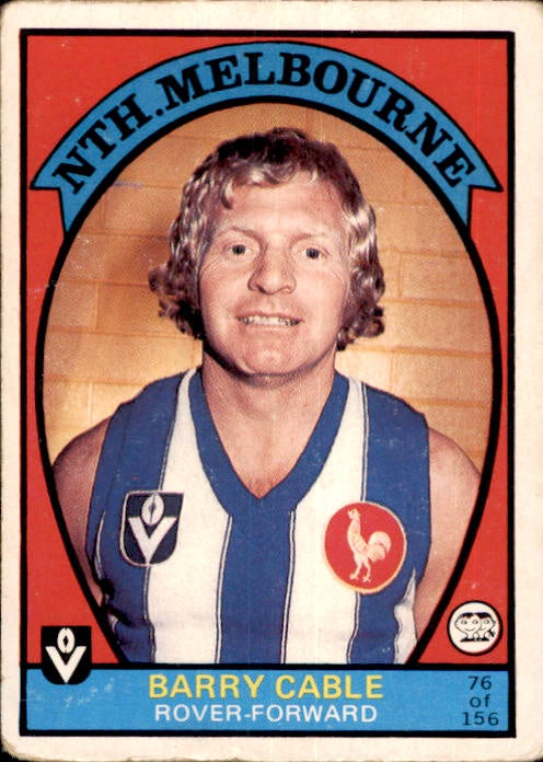 Barry Cable, 1978 Scanlens VFL