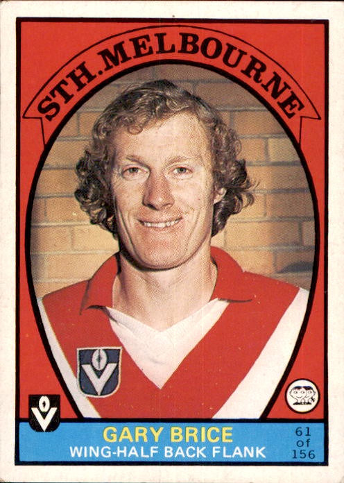 Gary Brice, 1978 Scanlens VFL