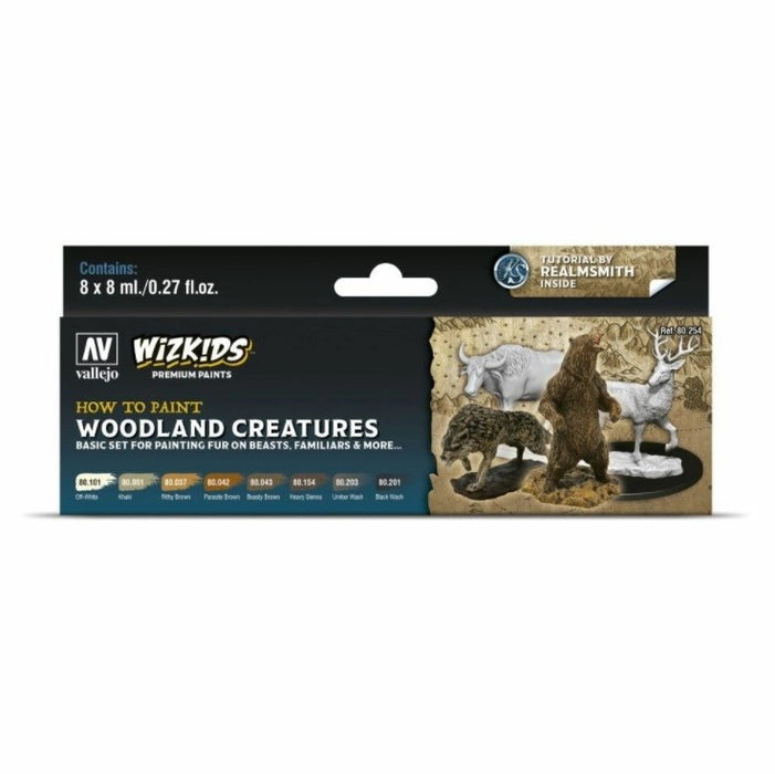 Wizkids Premium Paint Set by Vallejo: Woodland Creatures