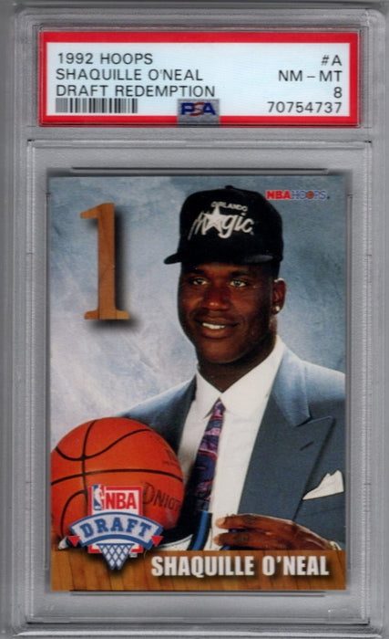 Shaquille O'Neal, RC, Draft Redemption, 1992 Hoops Basketball NBA, PSA 8