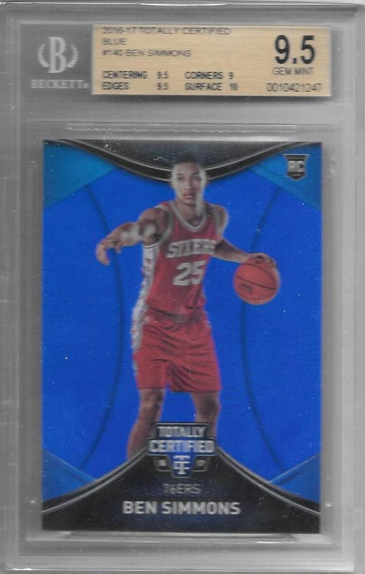 Ben Simmons, RC, 2016-17 Panini Totally Certified Blue, BGS 9.5
