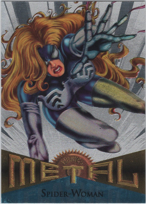 Spider-woman, #26, Silver Flasher Parallel, 1995 Marvel Metal Universe
