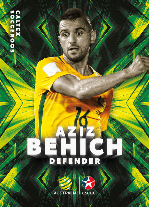 Aziz Behich, Caltex Socceroos Parallel card, 2018 Tap'n'play Soccer Trading Cards