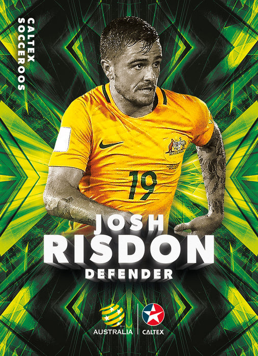 Josh Risdon, Caltex Socceroos Base card, 2018 Tap'n'play Soccer Trading Cards