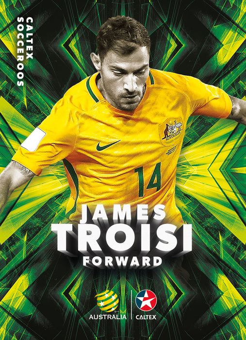 James Troisi, Caltex Socceroos Parallel card, 2018 Tap'n'play Soccer Trading Cards