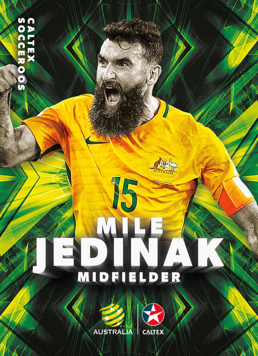 Mile Jedinak, Caltex Socceroos Parallel card, 2018 Tap'n'play Soccer Trading Cards