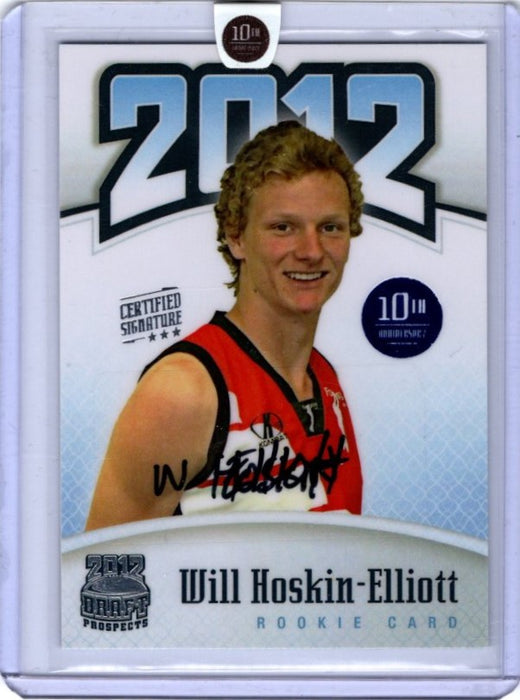 Will Hoskin-Elliott, Certified Signature, 2012 Top Prospects 10th Anniversary RC, 08/10