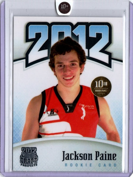 Jackson Paine,   2012 Top Prospects 10th Anniversary RC, 10/10