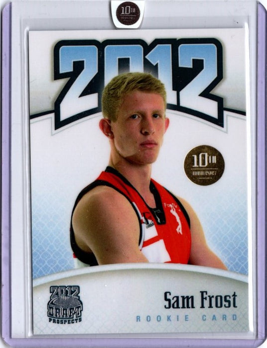 Sam Frost, 2012 Top Prospects 10th Anniversary RC, 06/10